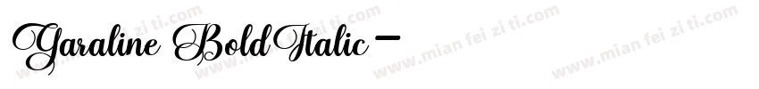 Garaline BoldItalic字体转换